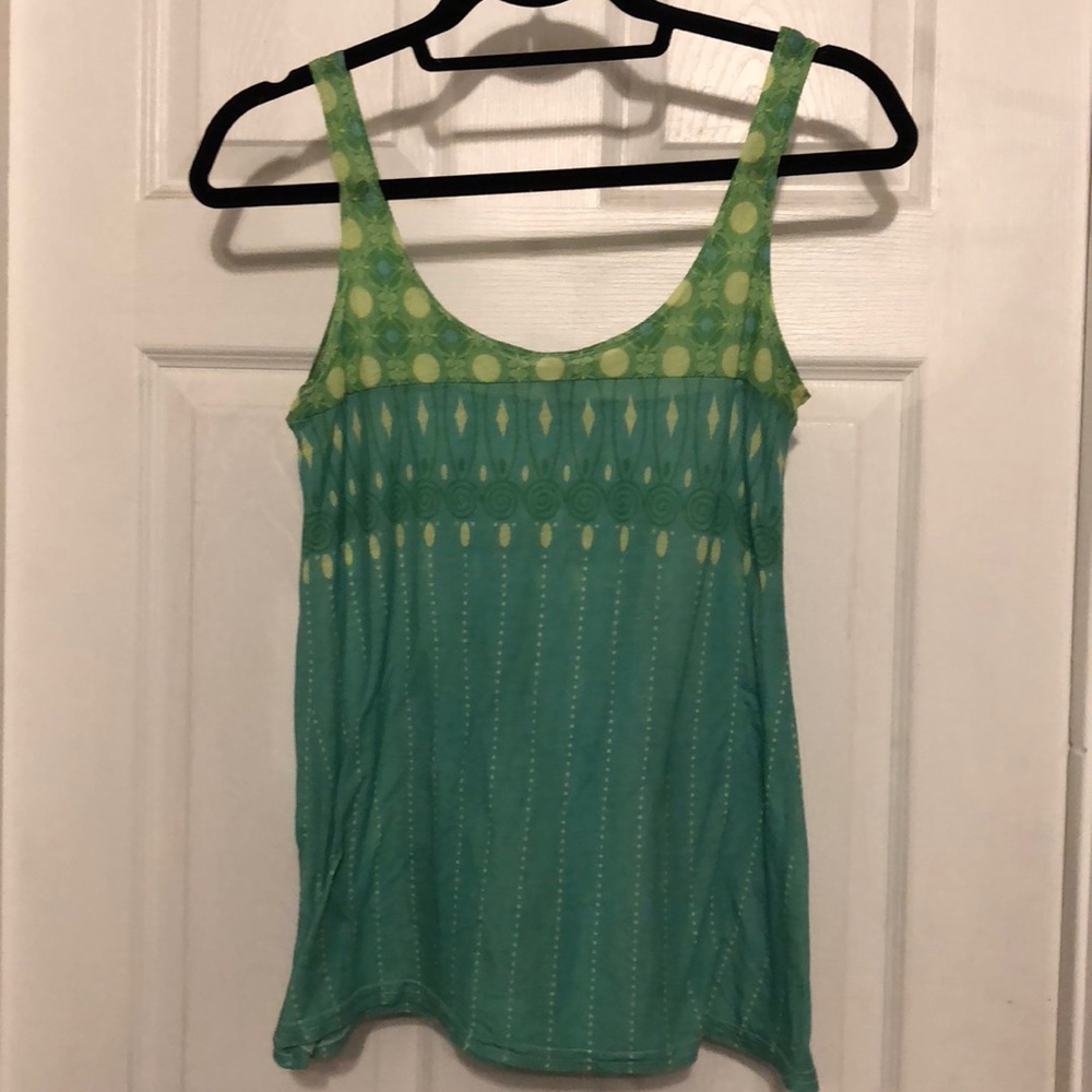 Green Patterned Cotton Tank - Picture 3 of 3